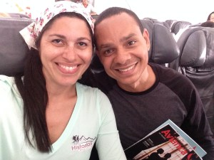 Yomaris y Angel en vuelo Avianca